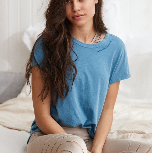 aerie Tops - Aerie Embroidered Stress T-shirt